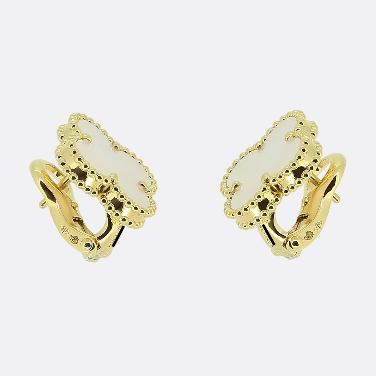 Van Cleef & Arpels Vintage Alhambara Mother of Pearl Earrings