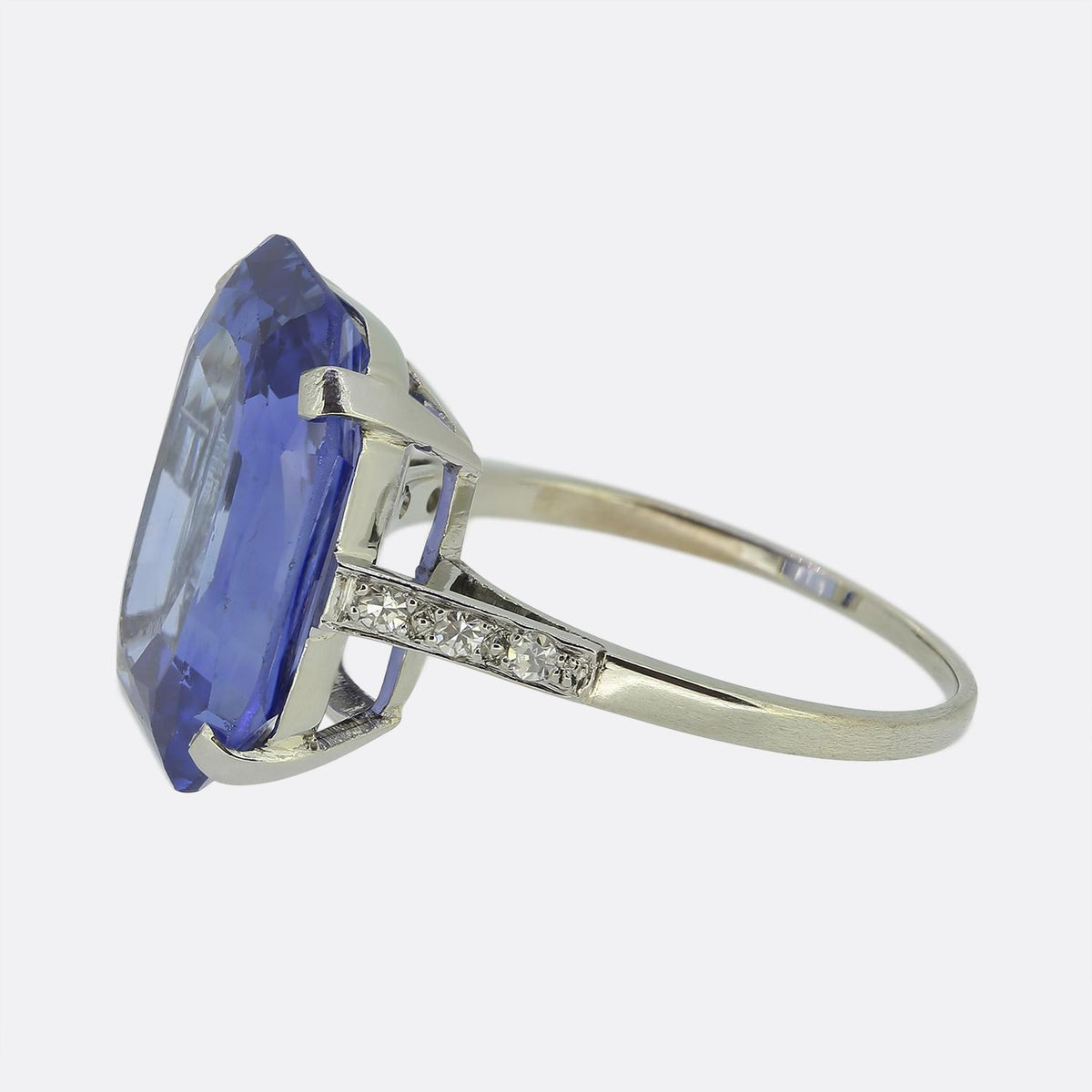 10.53 Carat Ceylon Sapphire and Diamond Cocktail Ring