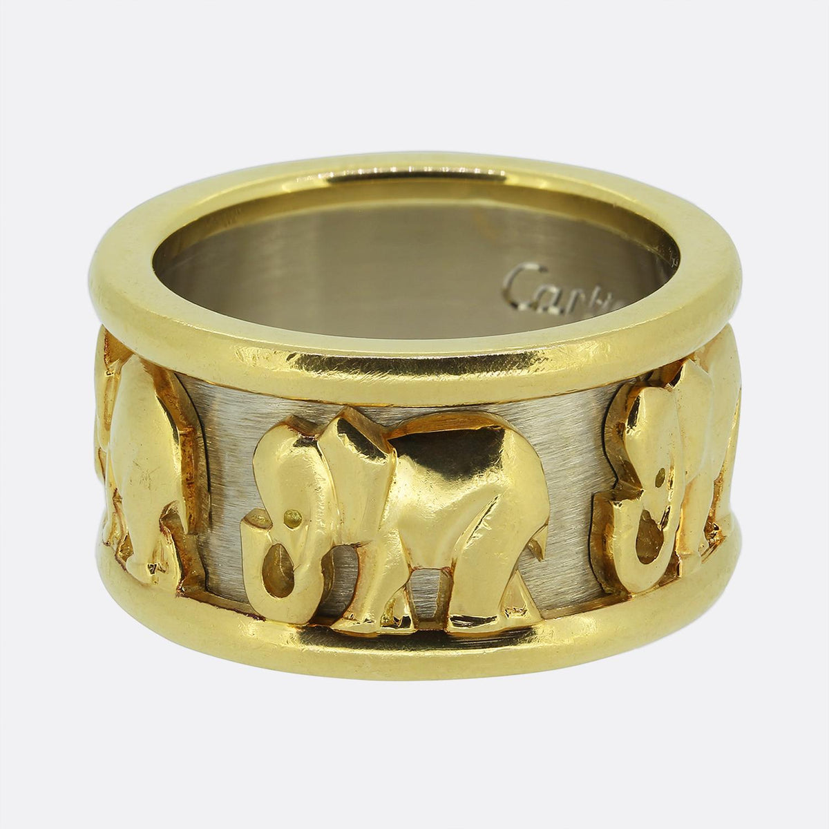 Cartier Walking Elephant Band Ring Size P (56)