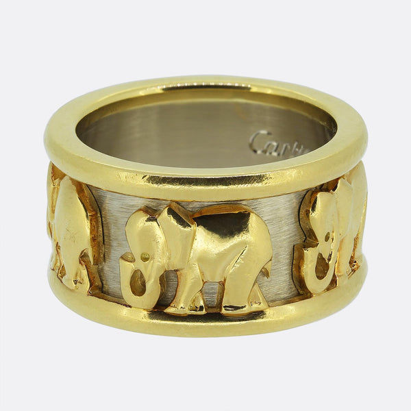 Cartier Walking Elephant Band Ring Size P (56)