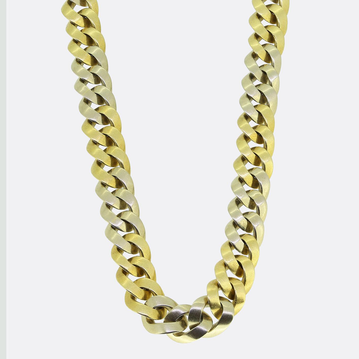 Pomellato Two Tone Curb Chain Necklace and Bracelet Set