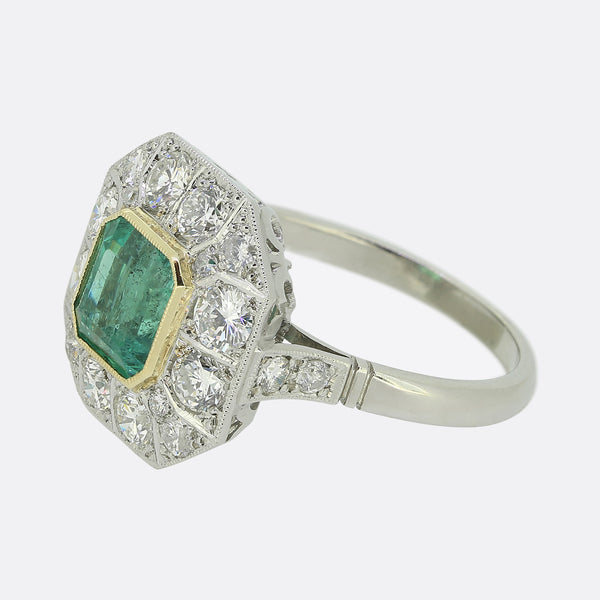 Vintage Emerald and Diamond Ring