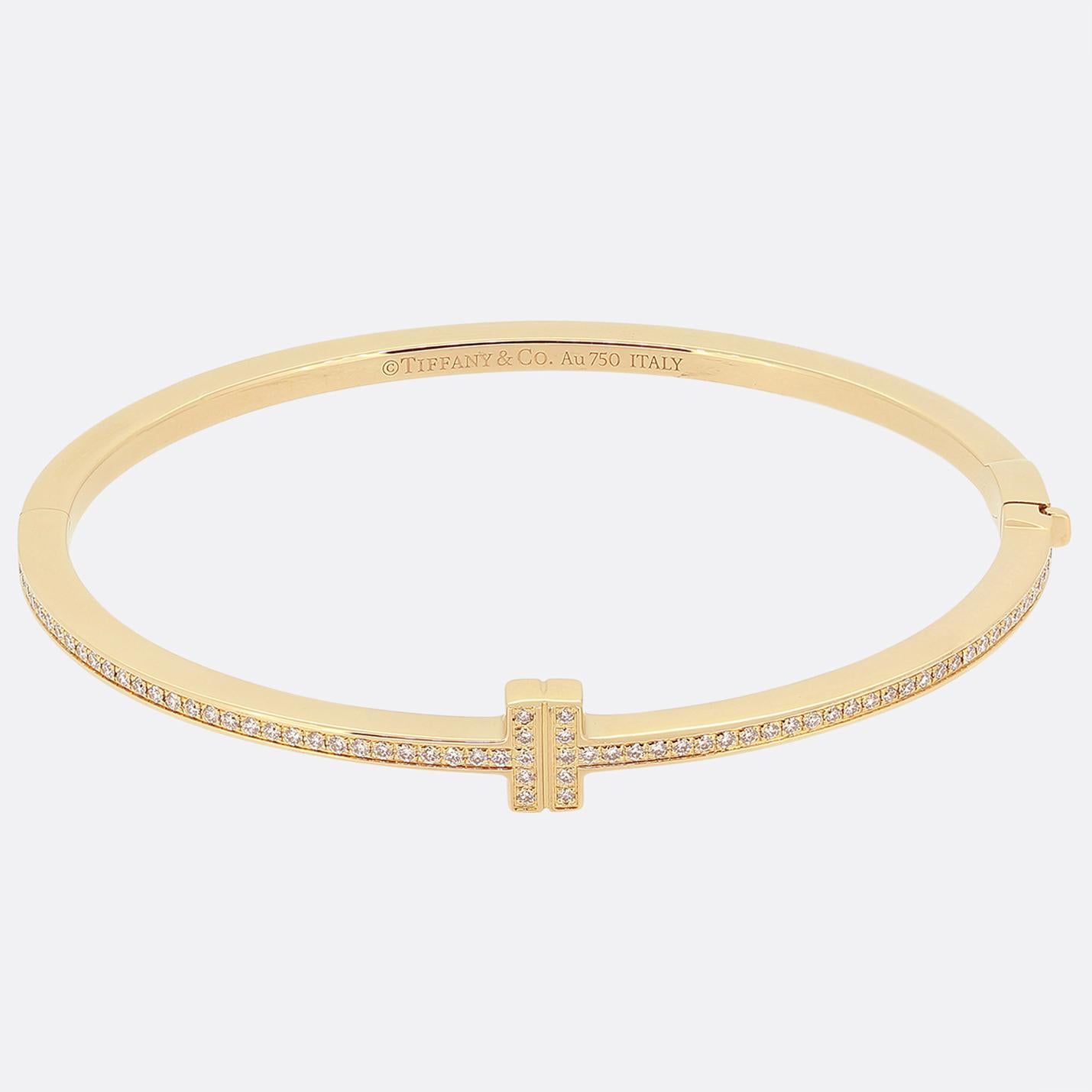 Tiffany & Co. Tiffany T Diamond Hinged Wire Bracelet