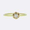 Vintage 0.12 Carat Diamond Stackable Flower Ring