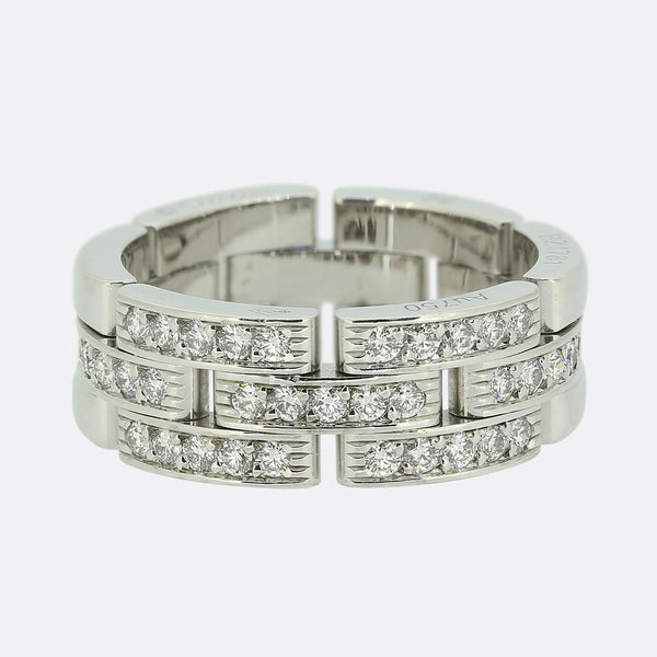 Cartier Diamond Tank Francaise Ring Size R (59)