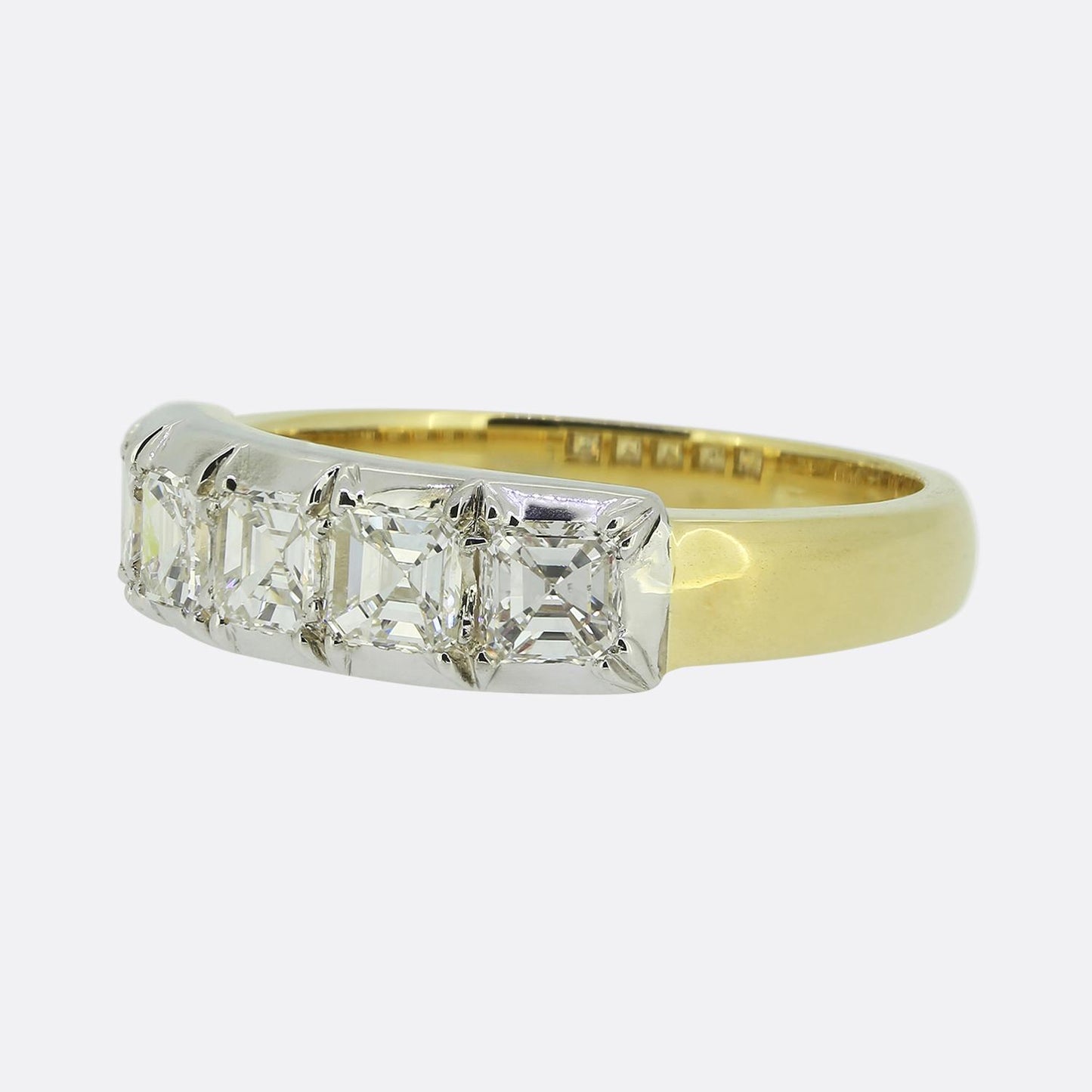 TVJ 1.00 Carat Asscher Cut Diamond Five-Stone Ring