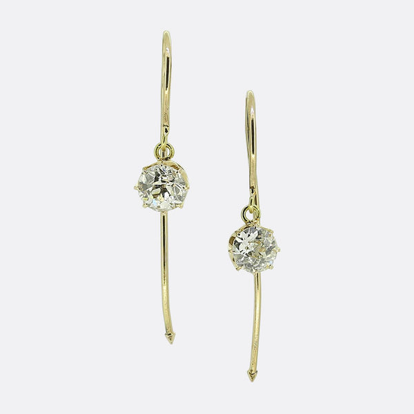 Antique Diamond Drop Earrings