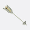 Cartier Art Deco Sapphire and Diamond Arrow Jabot Pin