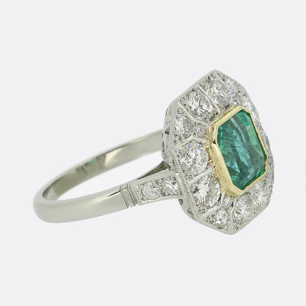 Vintage Emerald and Diamond Ring