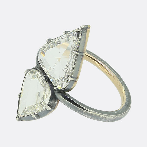 Antique Portrait Cut Diamond Two-Stone Ring