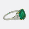 Bvlgari 4.16 Carat Colombian Emerald and Diamond Three-Stone Ring