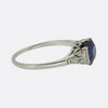 Art Deco 1.60 Carat Sapphire and Diamond Ring