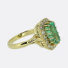 Vintage Emerald and Diamond Cluster Ring