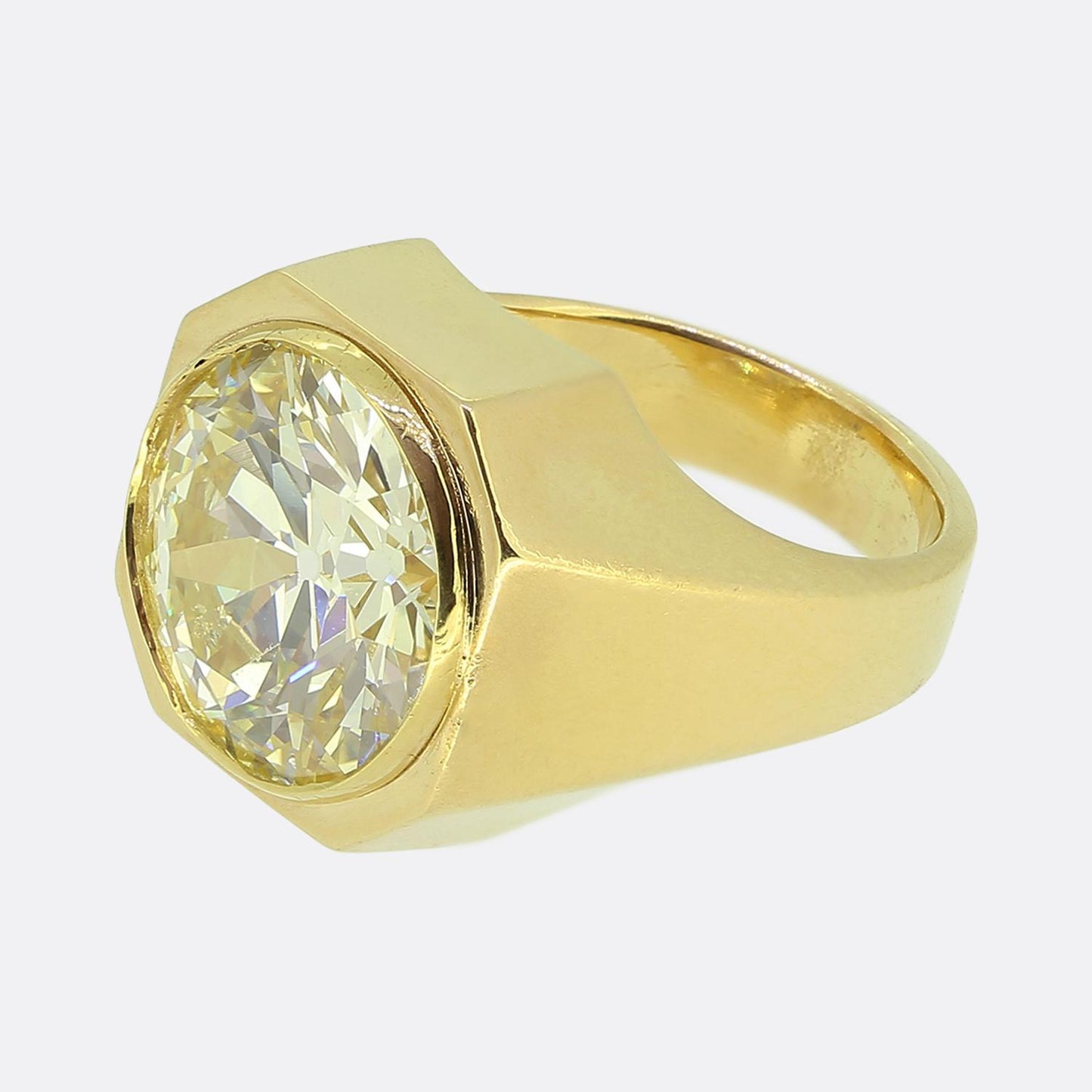 7.00 Carat Old Cut Diamond Single-Stone Ring