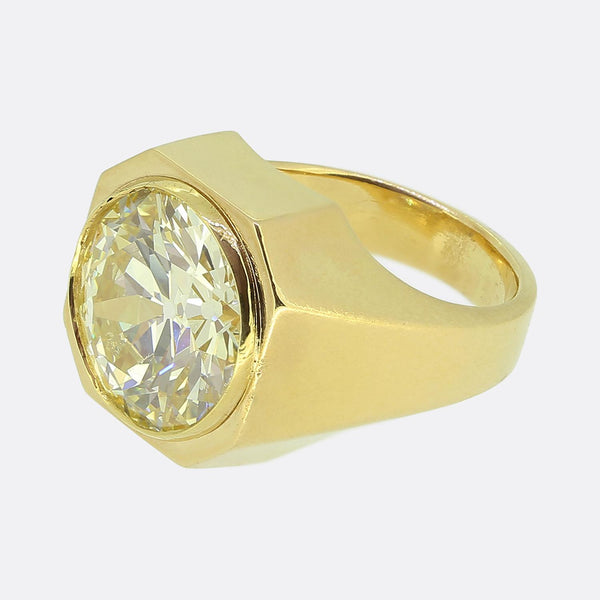 7.00 Carat Old Cut Diamond Single-Stone Ring