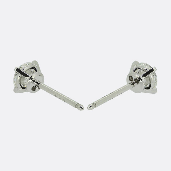 Cartier 0.76 Carat Diamond Stud Earrings