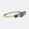 Edwardian Sapphire and Dimond Five-Stone Ring