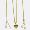 Cartier Pave Heart Pendant Necklace