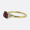 Vintage Spinel and Diamond Ring