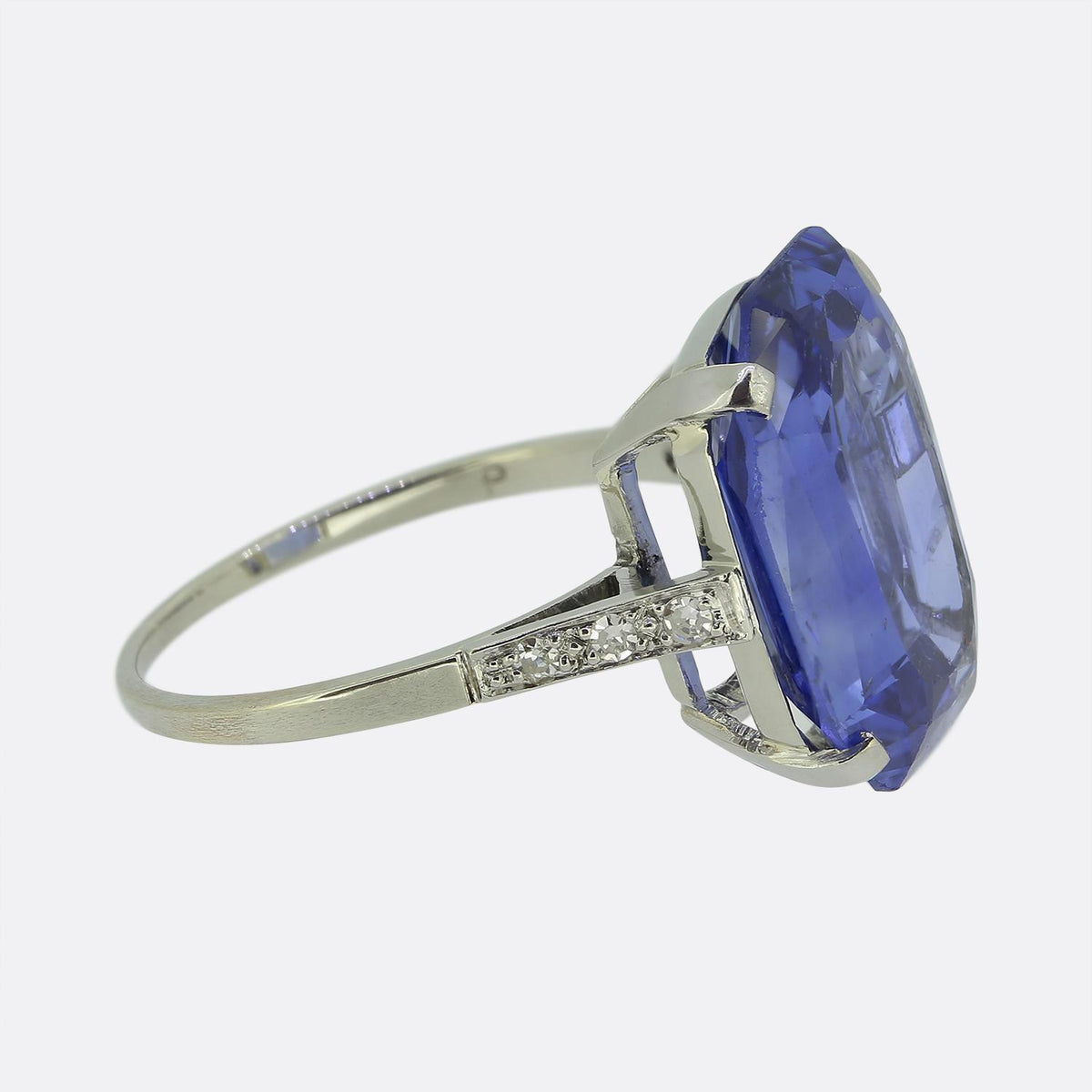 10.53 Carat Ceylon Sapphire and Diamond Cocktail Ring