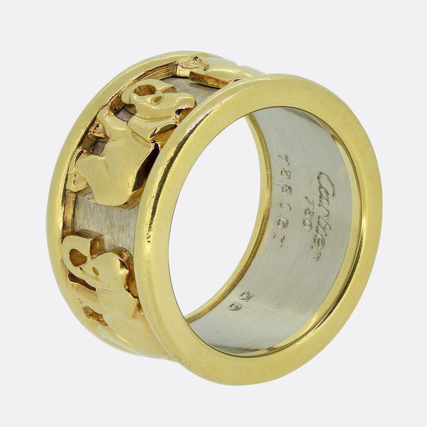 Cartier Walking Elephant Band Ring Size P (56)