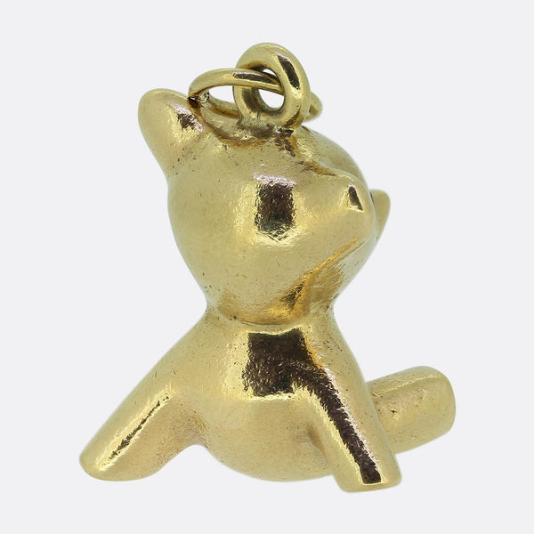 Vintage Ruby Teddy Bear Pendant