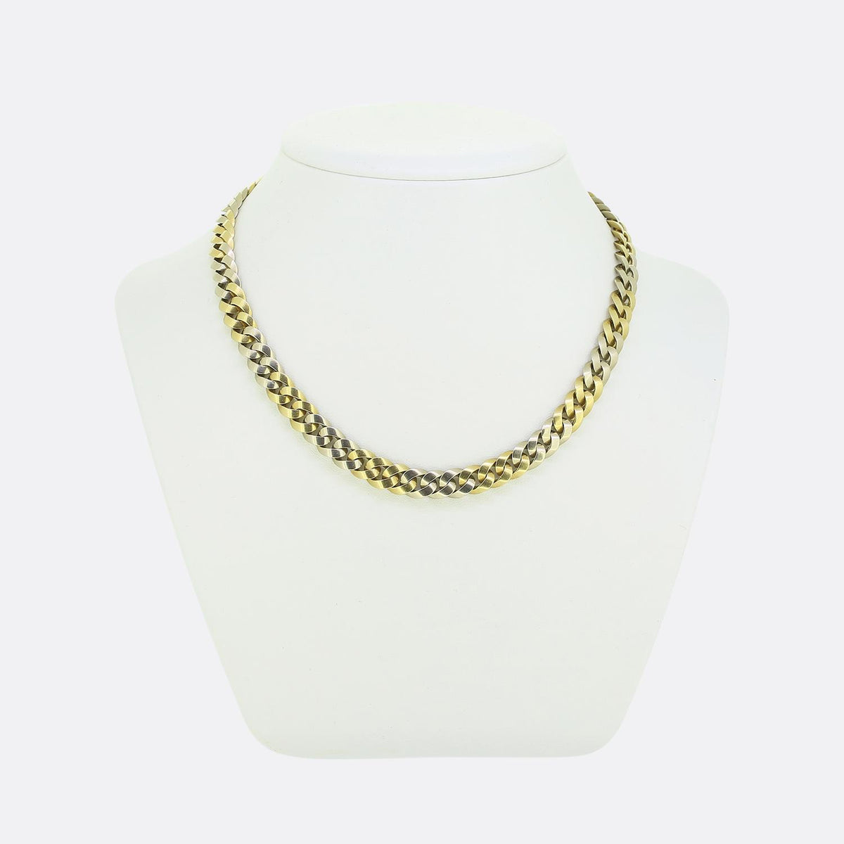 Pomellato Two Tone Curb Chain Necklace and Bracelet Set