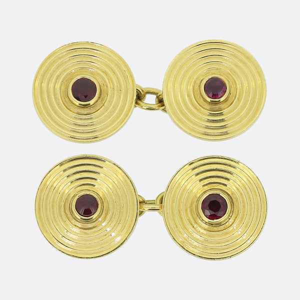 Cartier Vintage Ruby Cufflinks