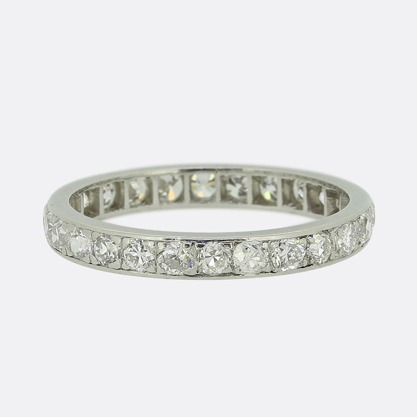 Antique Old Cut Diamond Full Eternity Ring Size P 1/2 (57)