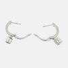 1.20 Carat Brilliant Cut Diamond Hoop and Drop Earrings