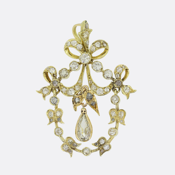 Victorian Diamond Drop Pendant
