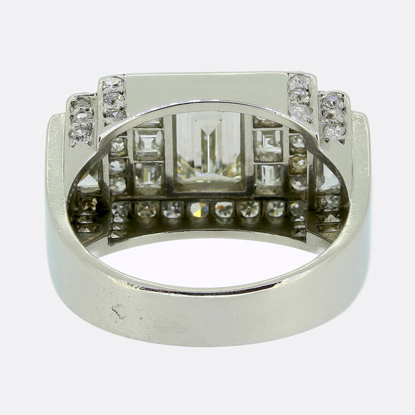 Mid Century Diamond Cluster Ring