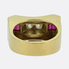 Retro Old Cut Diamond and Ruby Ring