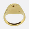 Vintage Intaglio Diamond Signet Ring