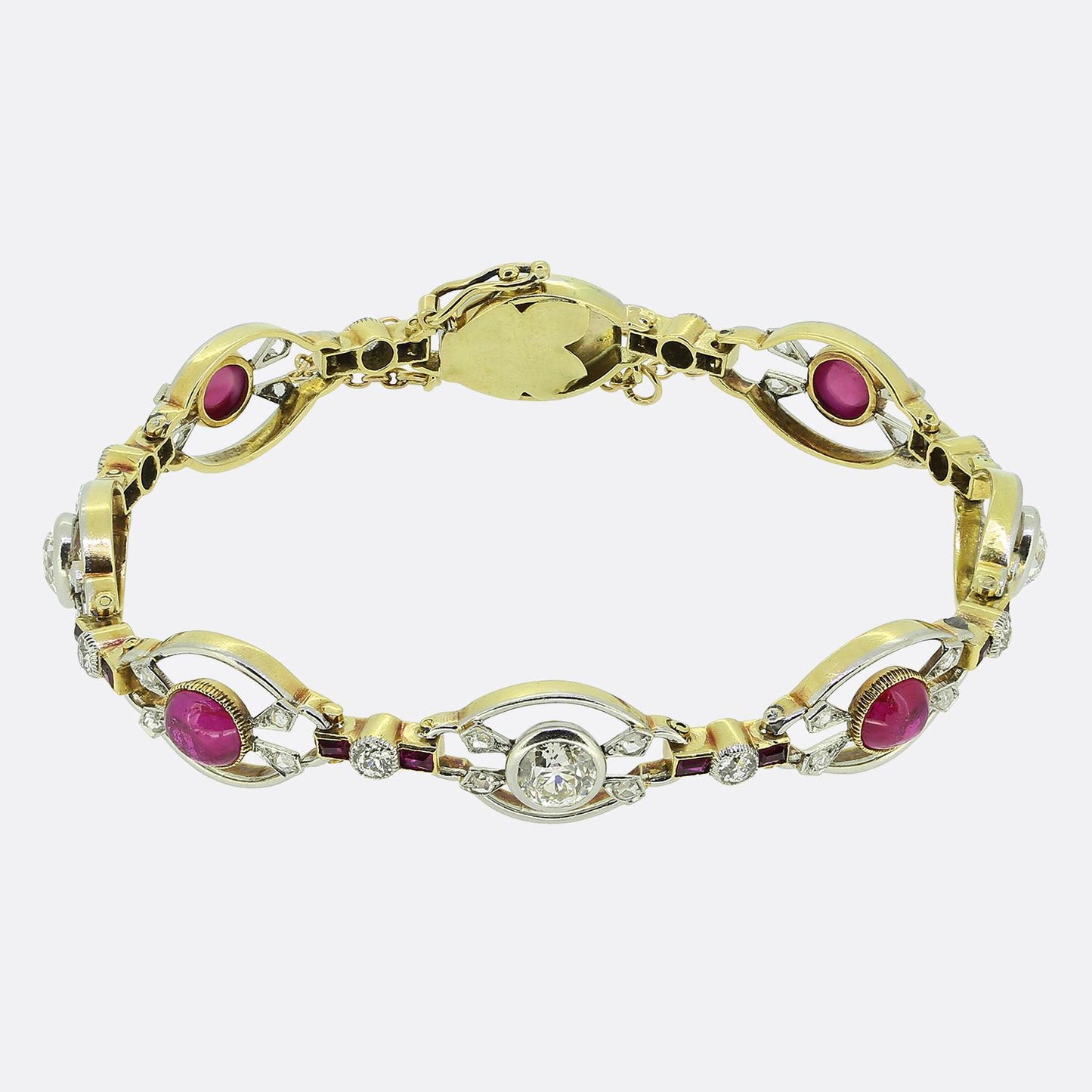 Edwardian Ruby and Diamond Bracelet