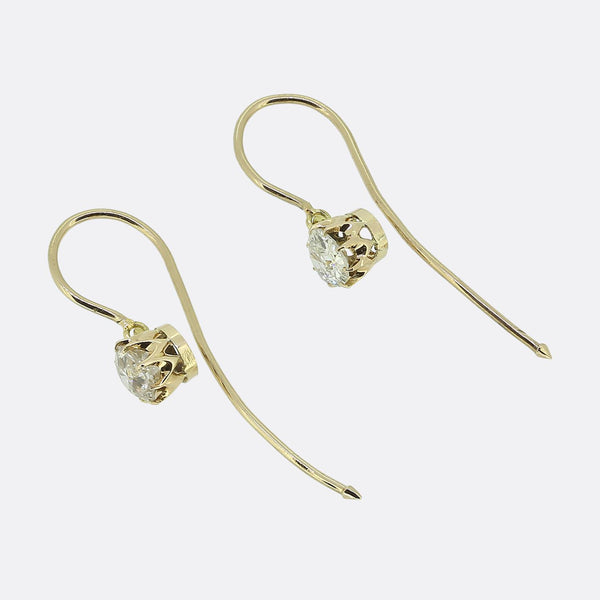 Antique Diamond Drop Earrings