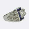Antique Sapphire and Diamond Buckle Ring
