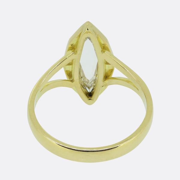 1.38 Carat Marquise Cut Diamond Ring