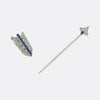 Cartier Art Deco Sapphire and Diamond Arrow Jabot Pin