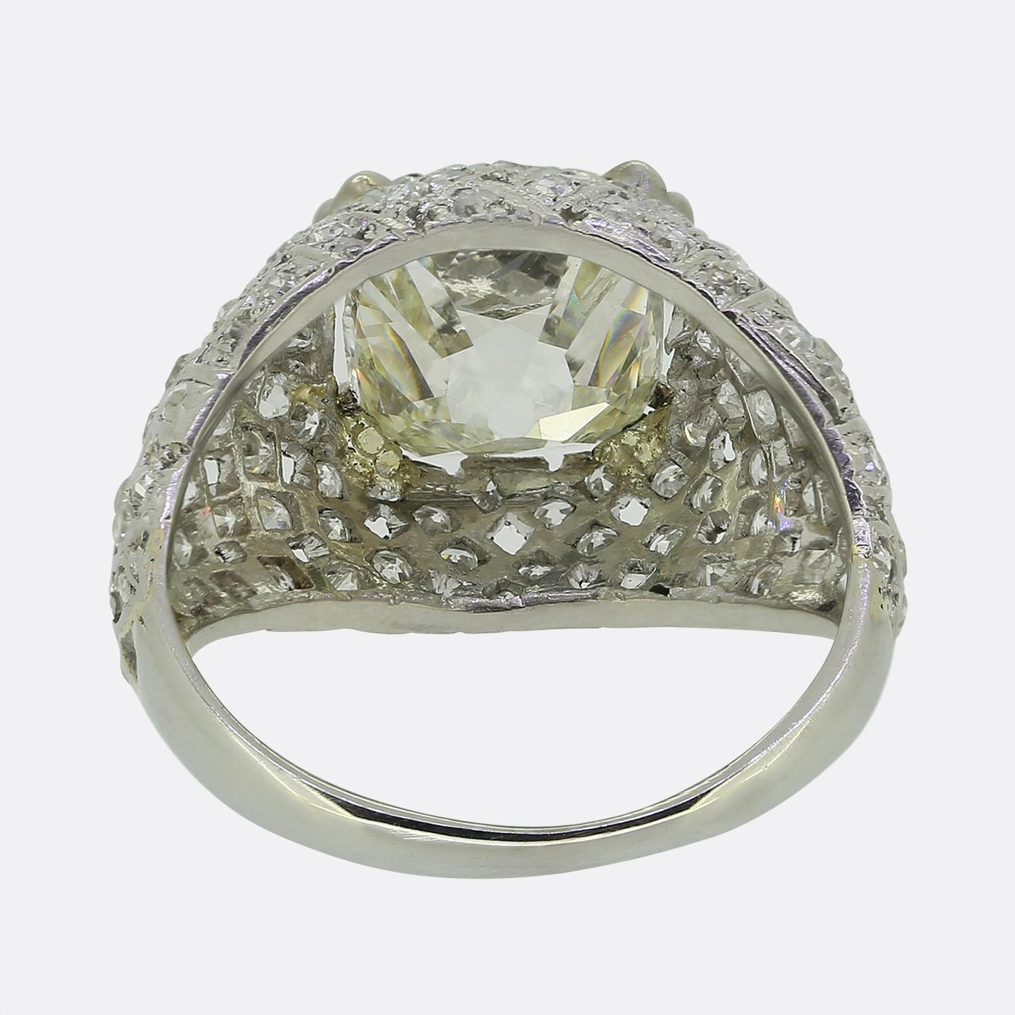 Art Deco 2.50 Carat Diamond Bombe Ring