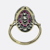 Antique Ruby and Diamond Navette Ring