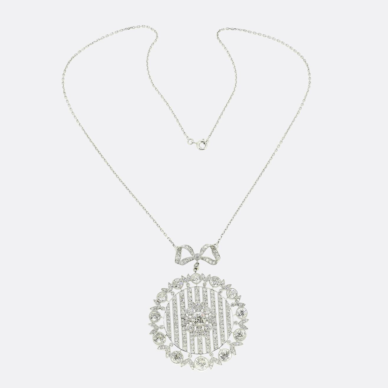 Art Deco 6.00 Carat Diamond Necklace