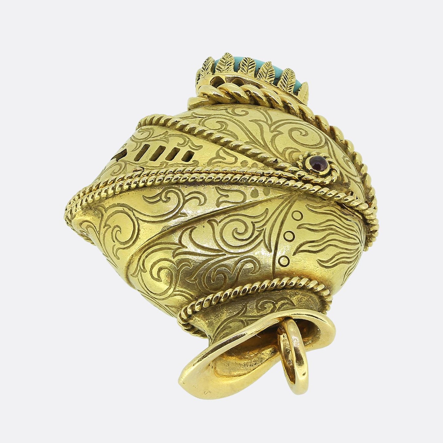 George L'Enfant for Tiffany & Co. Medieval Jousting Helmet Flip Watch Pendant