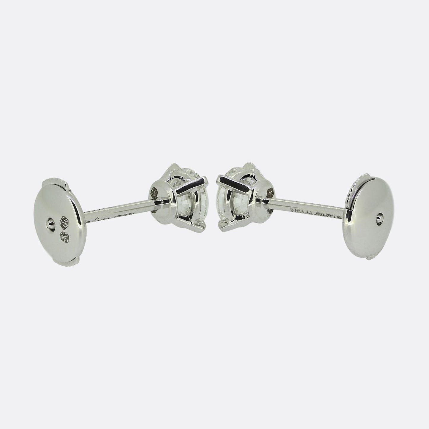 Cartier 0.76 Carat Diamond Stud Earrings