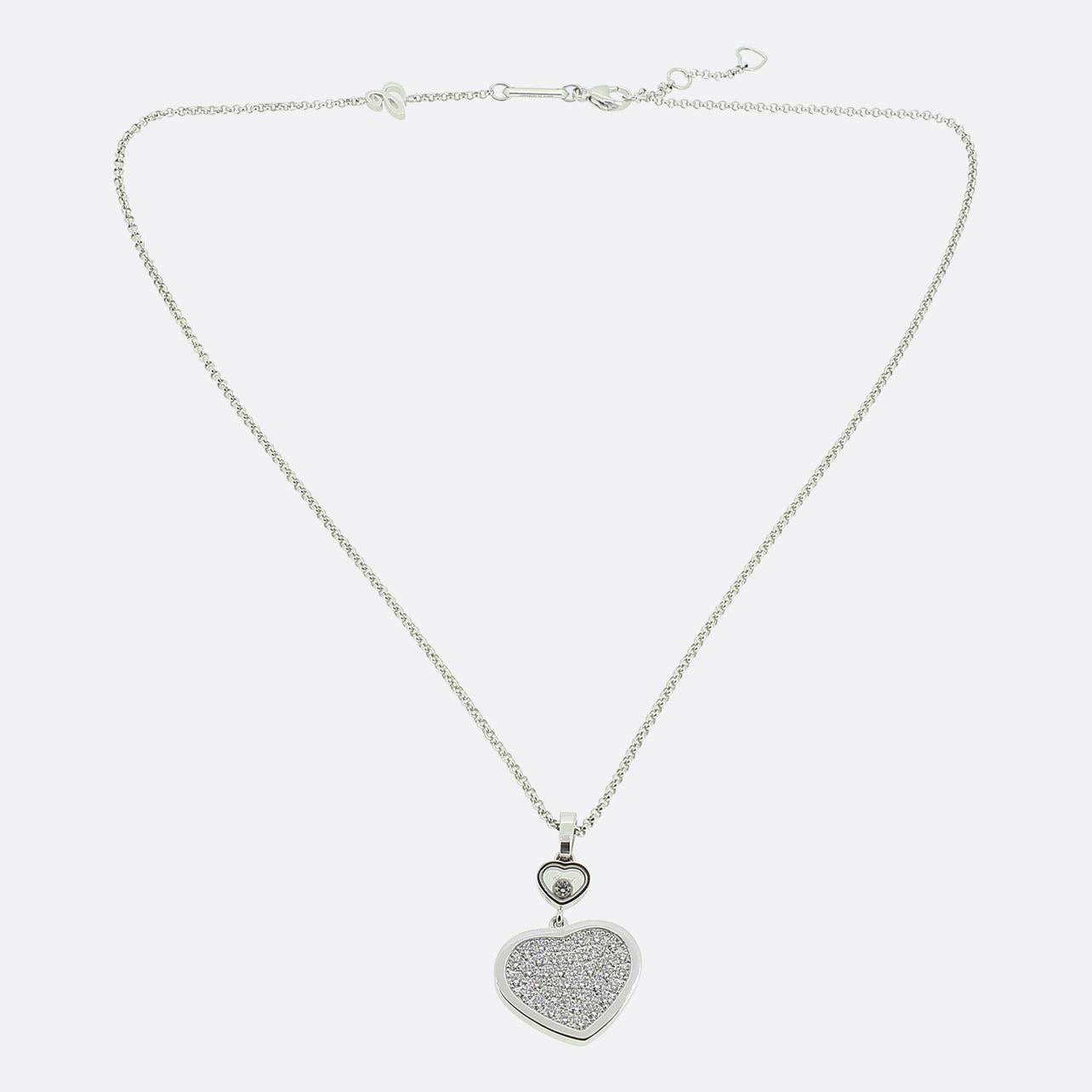 Chopard Happy Hearts Diamond Pendant Necklace