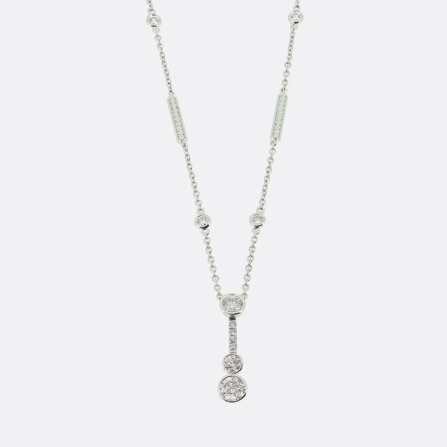 Boodles Diamond Waterfall Pendant Necklace