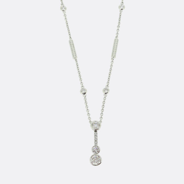 Boodles Diamond Waterfall Pendant Necklace