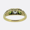 Victorian 0.50 Carat Diamond and Demantoid Garnet Three-Stone Ring