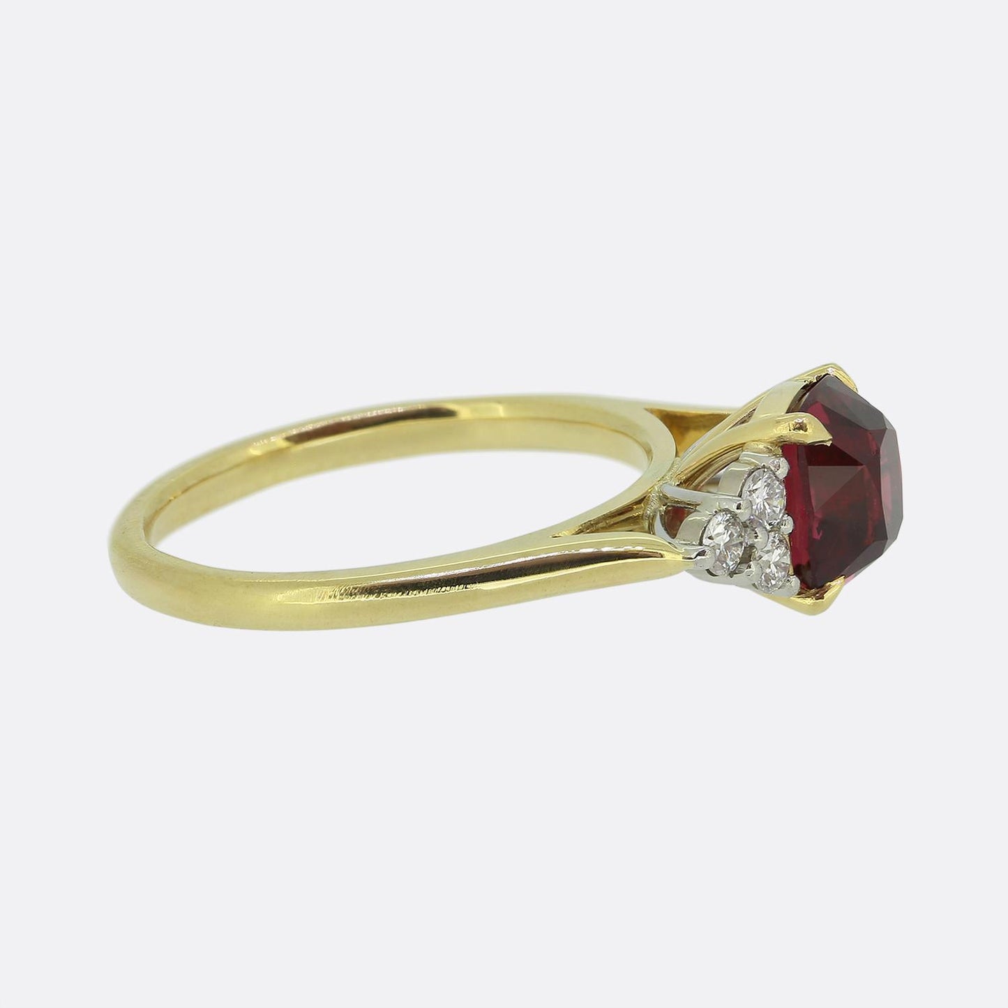 Vintage Spinel and Diamond Ring