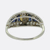 Art Deco Pearl Sapphire and Diamond Ring